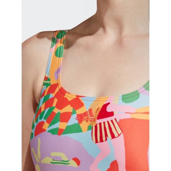 Adidas x FARM Rio One-Piece Swimsuit Pearl Citrine Multicolor Size 0 NEW/NWT!! - Picture 3 of 16